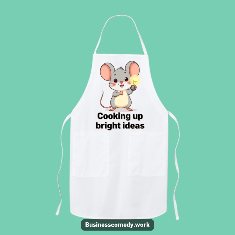 Funny Mouse Lightbulb Apron: Cook Up Bright Ideas in Style