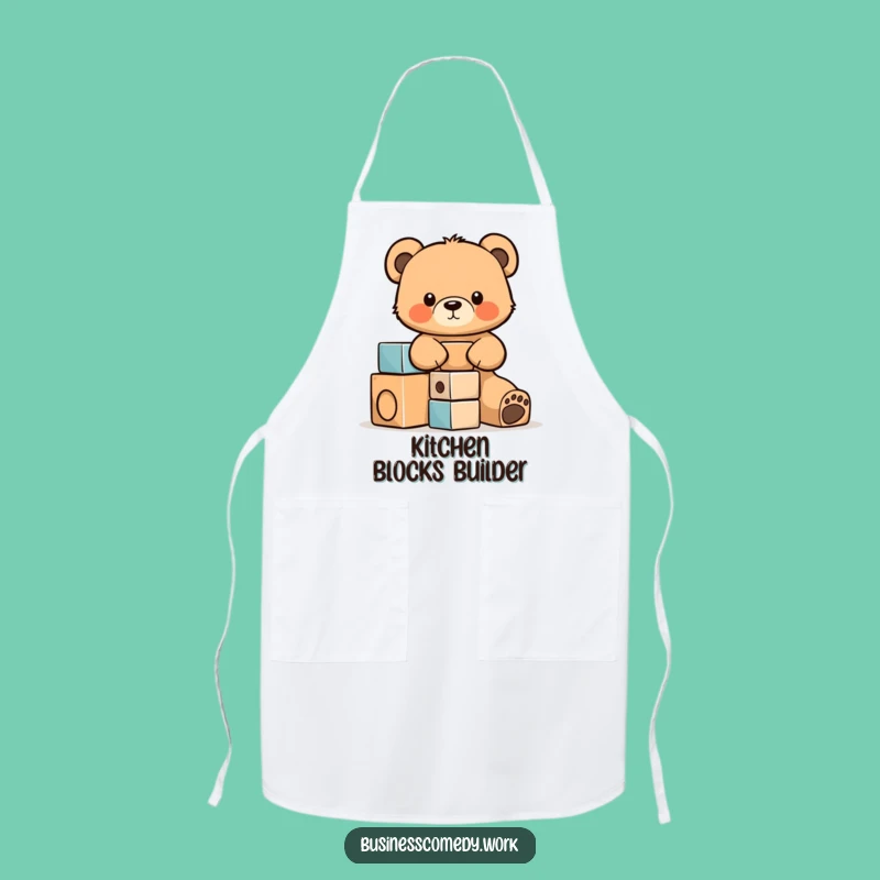 Funny Bear Cub Apron - Kitchen Focused Cub Chef Gift Idea