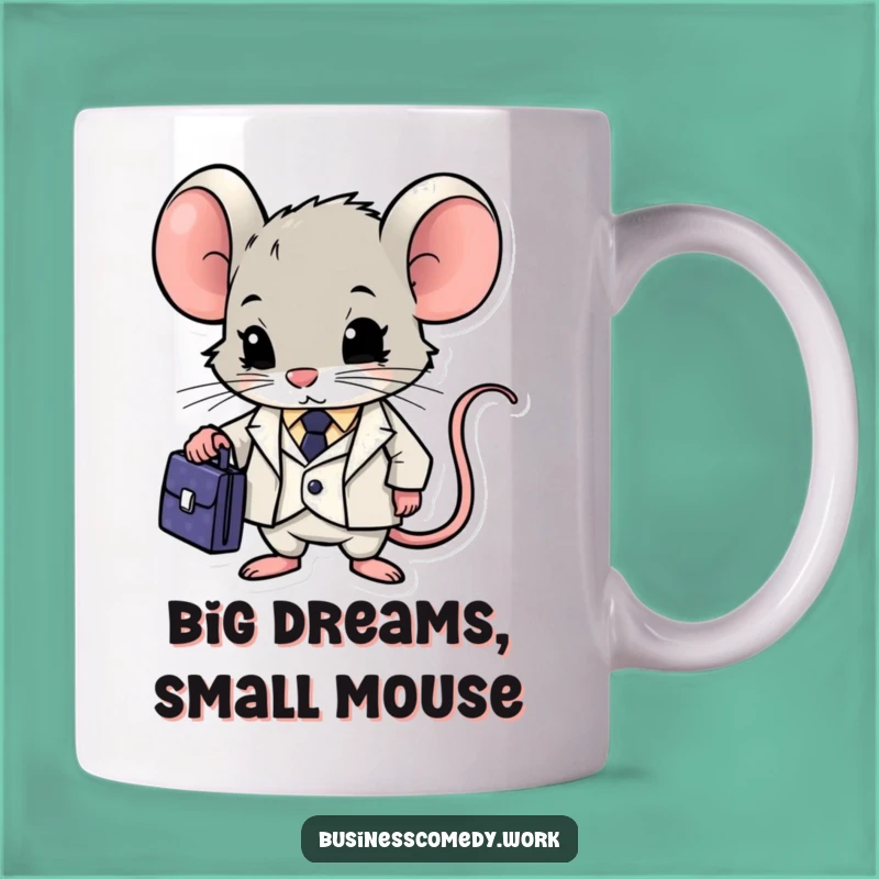 Funny Mouse In Suit Mug: Determined Professional Character for a Hilarious Gift