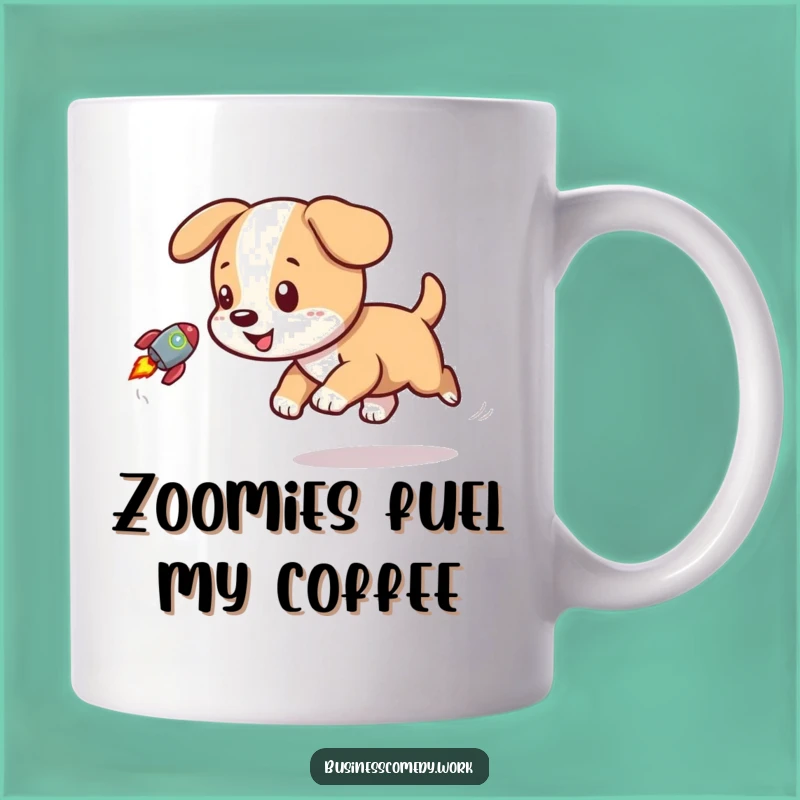 Funny Puppy Rocket Mug - Playful Dog Adventure Gift Idea