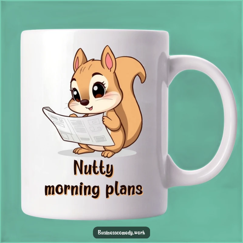Funny Squirrel Blueprint Mug - Curious Engineer Gift Idea