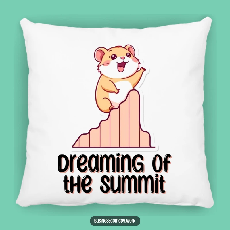 Funny Hamster Success Pillow - Cozy Climber Accent Gift