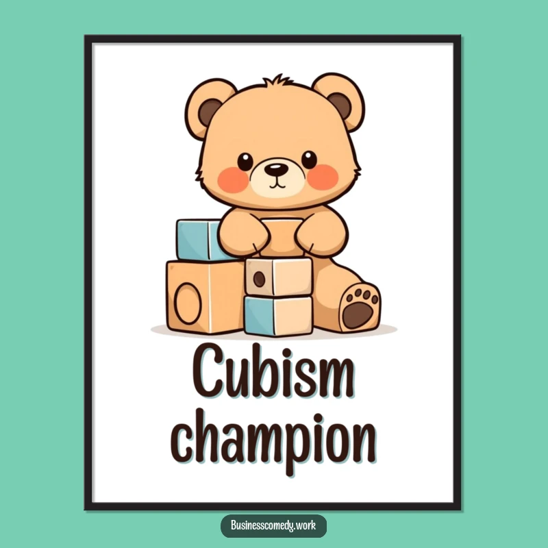 Funny Bear Cub Digital Art - Focused Cub Wall Decor Gift Idea