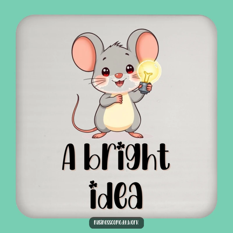 Funny Mouse Lightbulb Coaster: Protect Surfaces with Bright Ideas