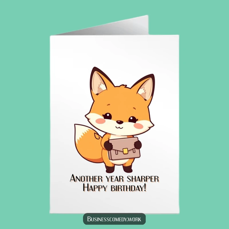 Free Printable Fox Business Birthday Card - Funny Downloadable Gift for Professionals