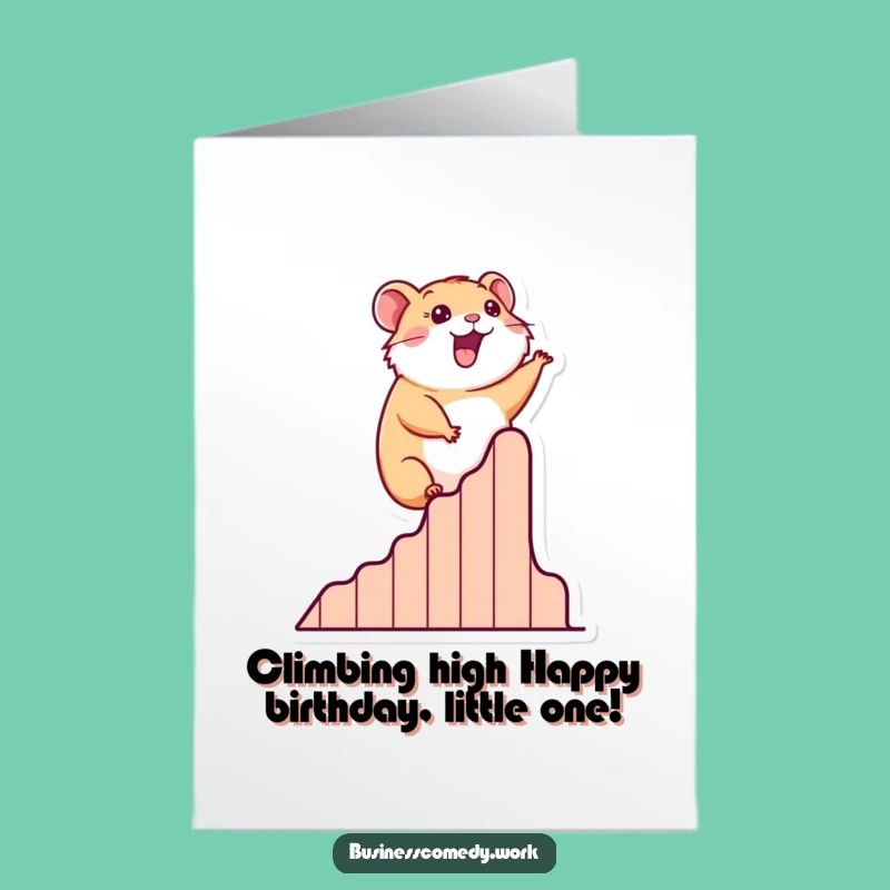 Free Printable Hamster Success Birthday Card - Funny Downloadable Gift for Go-Getters