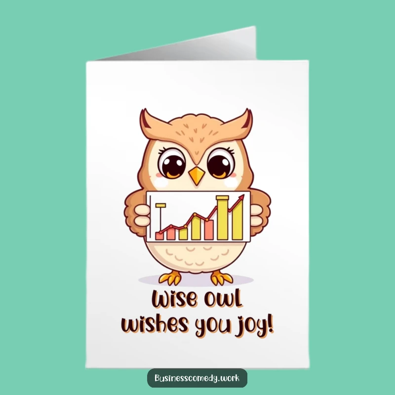 Free Printable Owl Birthday Card: Cheerful Analyst Funny Downloadable Gift