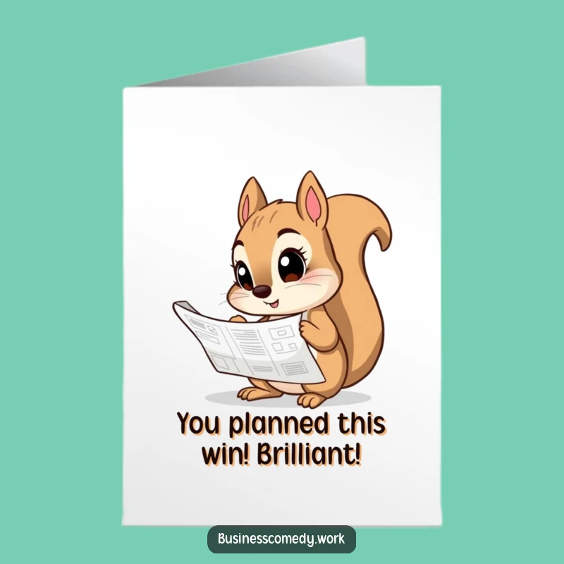 Free Printable Squirrel Master Plan Card - Funny Downloadable Congratulations Gift