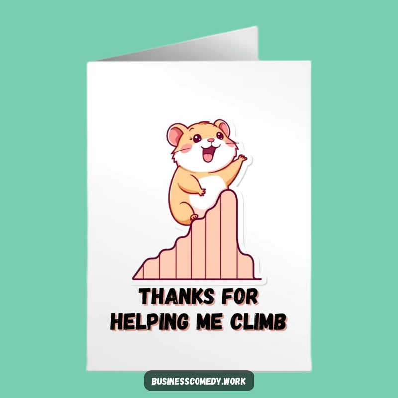 Free Printable Hamster Thanks for Support Card - Funny Downloadable Thank You Gift