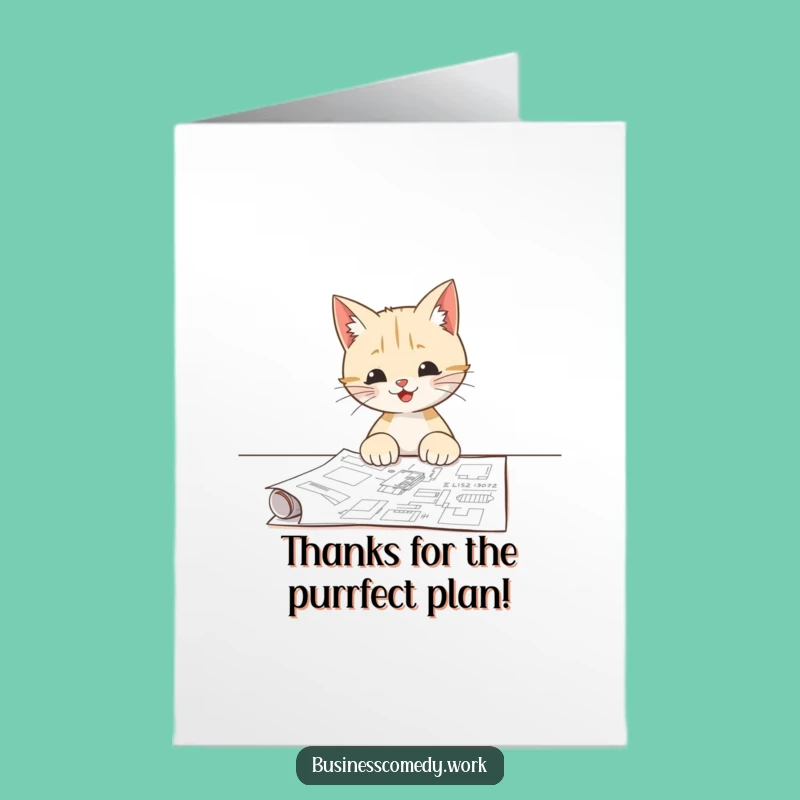 Free Printable Thank You Card: Cat's Clever Plan to Show Gratitude