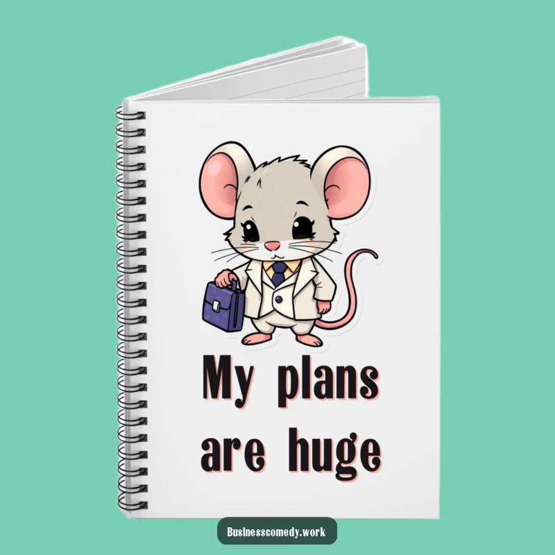 Funny Mouse Notebook: Determined Suit Character Journal, a Hilarious Gift