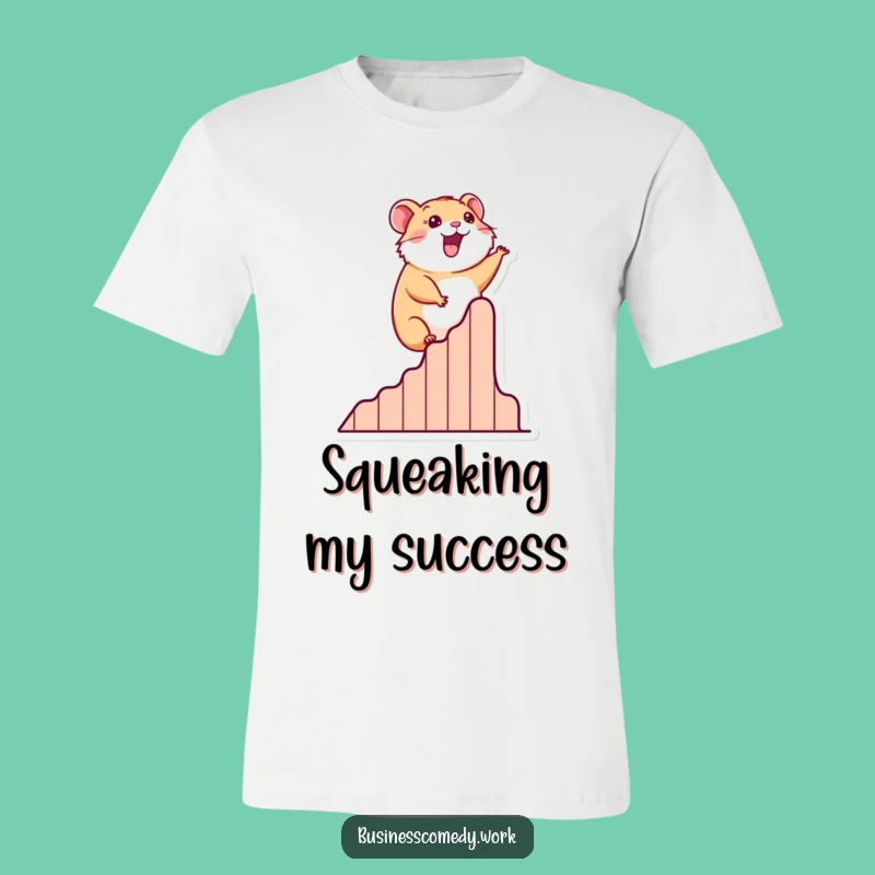 Funny Hamster Success T-Shirt - Happy Graph Climber Tee Gift