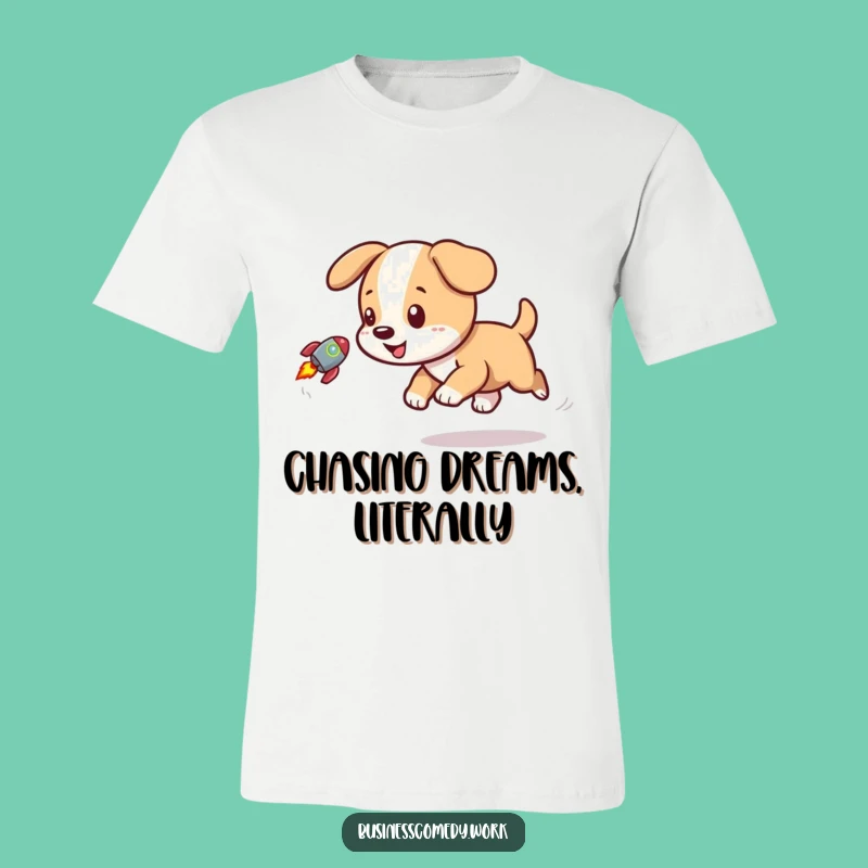 Funny Puppy Rocket T-Shirt - Playful Dog Space Tee Gift