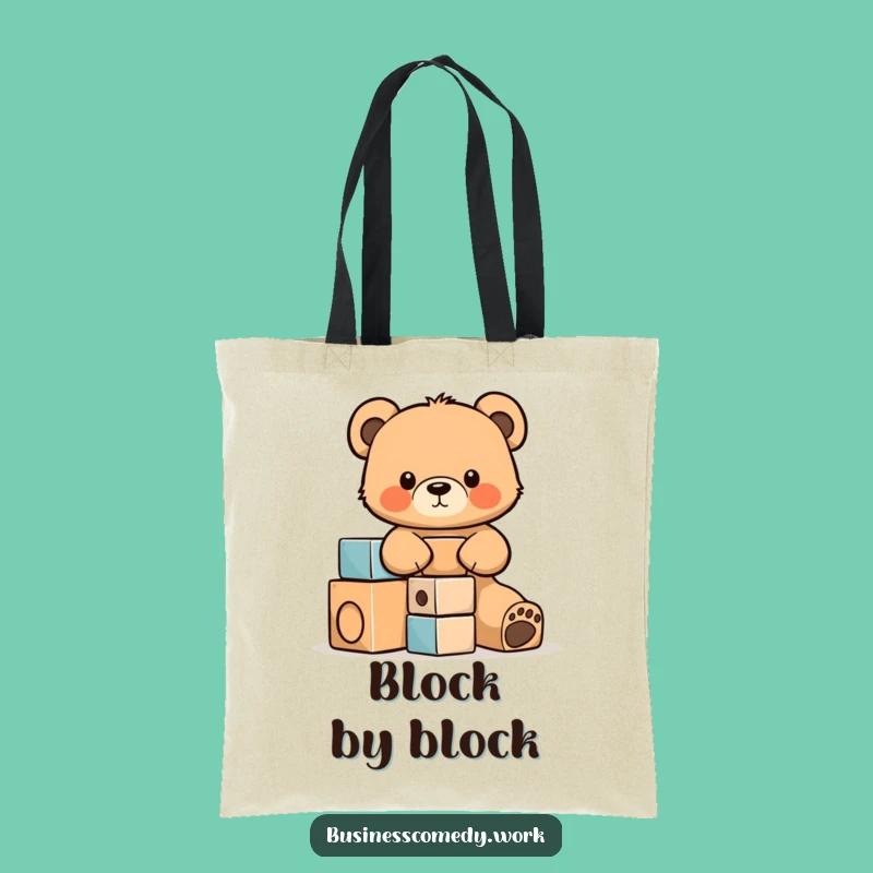 Funny Bear Cub Tote Bag - Durable Focused Cub Carry-All Gift